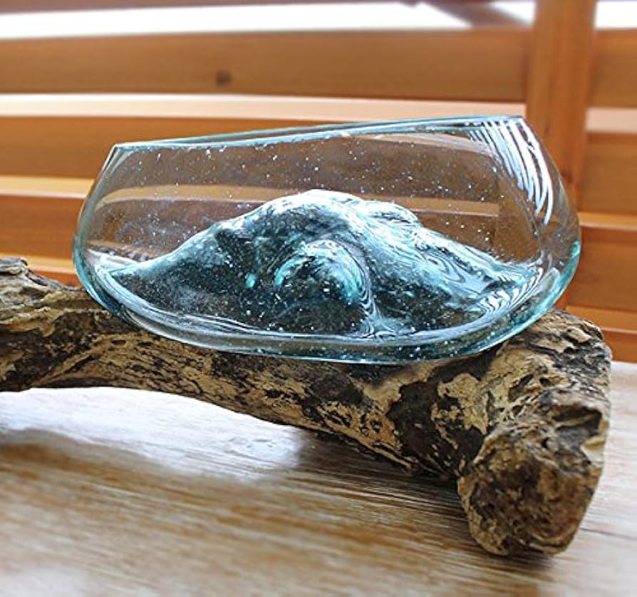 Amazon.co.jp: 【アジア工房】ガラスと流木のプランターオブジェ